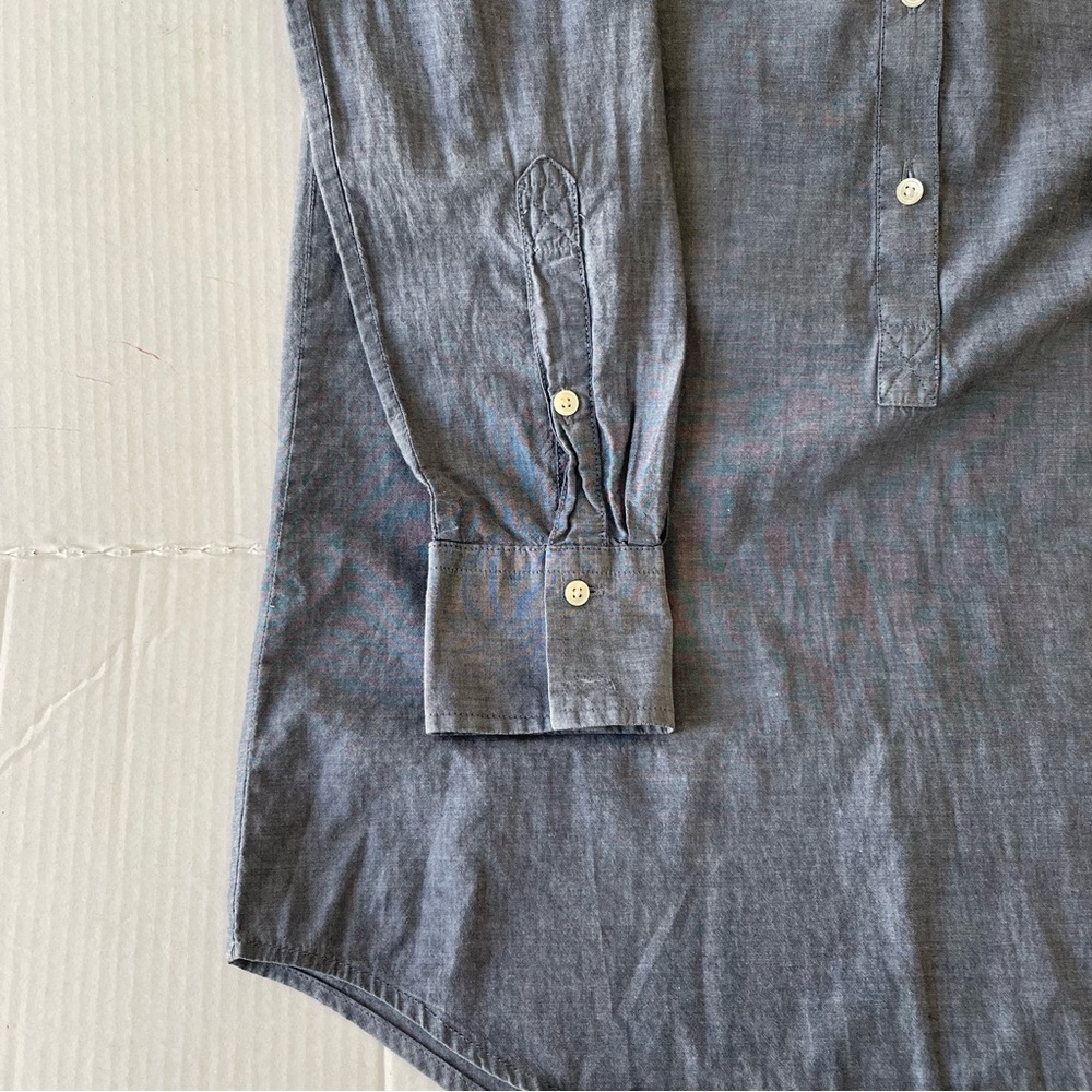 J. Crew Women's Blue Popover Tunic Top 100% Cotton - Picture 7 of 7